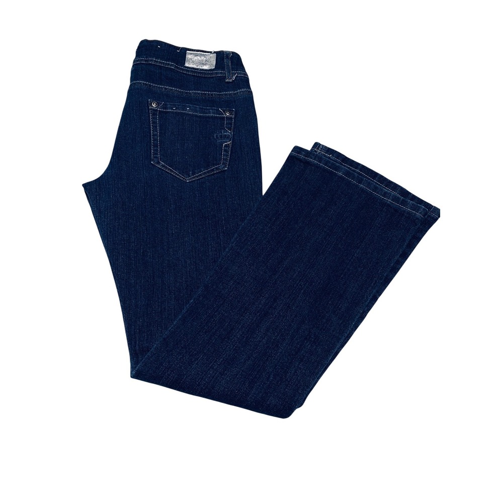 Imperial Star Dark‎ Wash Bootcut Flare Jeans Women's Size 7 Stretch Denim